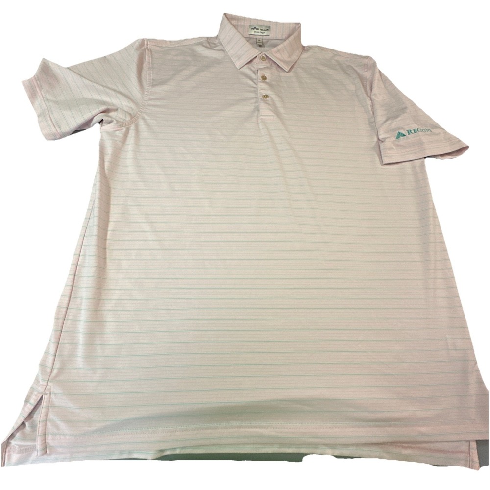 Peter Millar Summer Comfort Polo Shirt Mens XL Regions Golf Performance Stripe‎